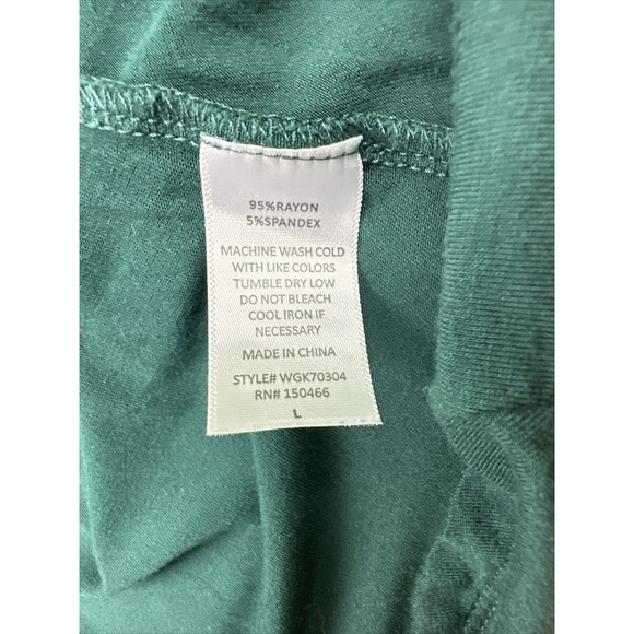 MIX By 41 HAWTHORN Large Dress DARK GREEN Jersey Knit SWING Pocket Short Sleeve - Picture 8 of 8